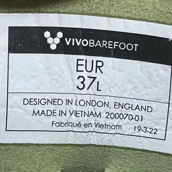 Vivobarefoot Primus Lite III Green Minimalist Athletic Sneakers Womens 37 US 6 - Picture 8 of 9